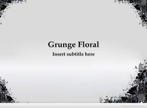 Floral Grunge Keynote Template - Slide 1